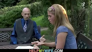 Hung stranger fucks his hot young wife